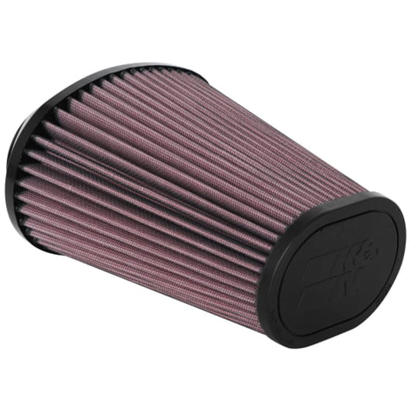 K&N Filtro aria universale ovale/conico con flangia ovale da 72mm, base da 165mm, parte superiore 114x83mm, altezza 191mm (RU-5063)