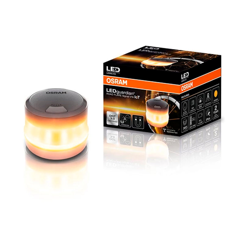 Osram, LEDguardian® Road Flare Signal V16 IoT, Godkendt ADVARSELLYS