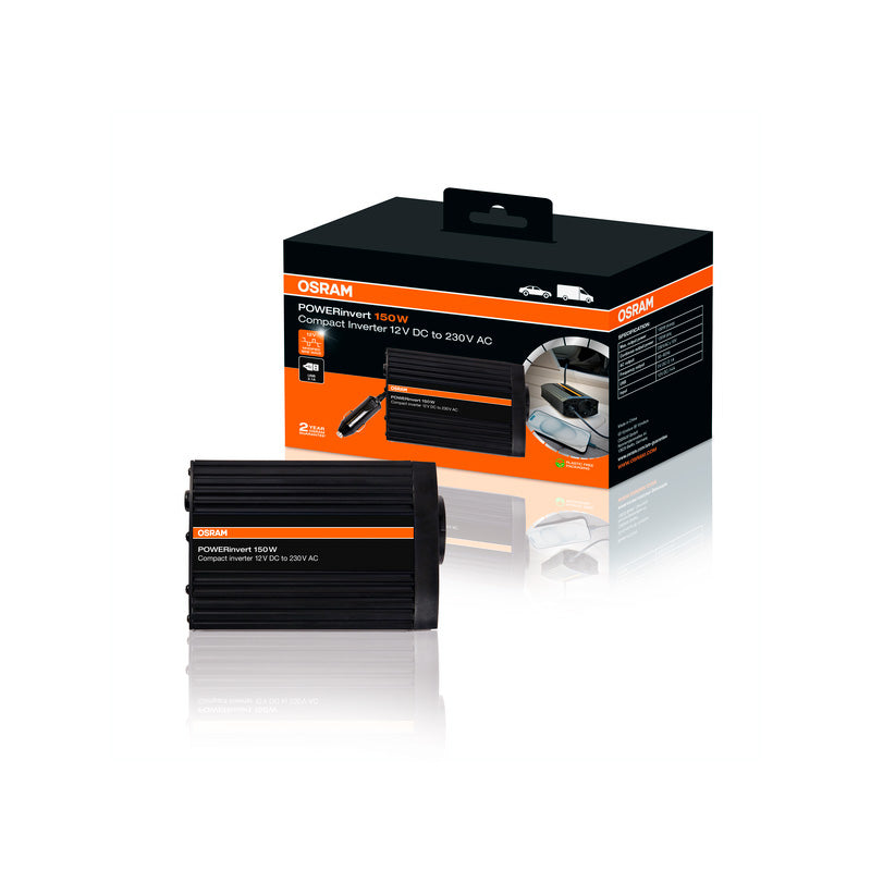 Osram, POWERinvert, Omformet Sinusbølge Inverter, 12V DC, 150W