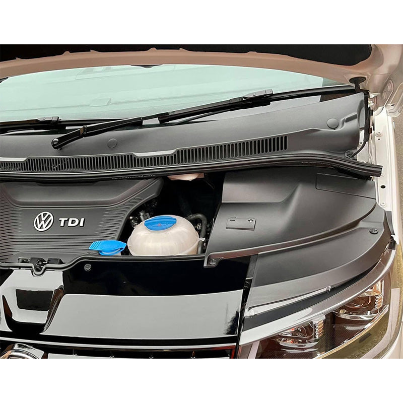 OneWay, Batteri- og forlygtemanchette, Mat Sort, Passer til Volkswagen Transporter T5.1 (2010-2015), 2-delt sæt