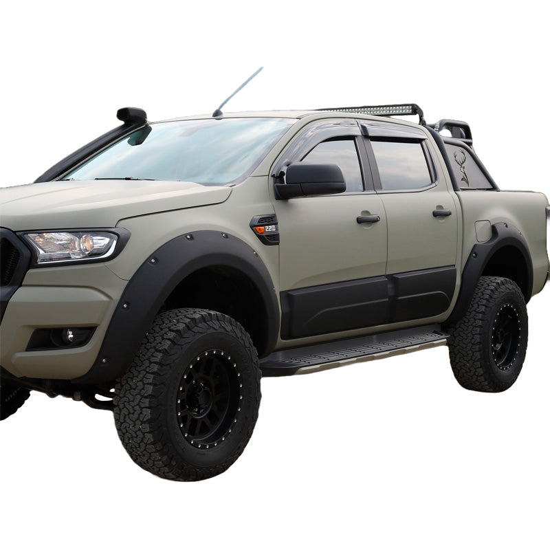 OneWay, Side body moulding sæt, Mat Sort, Passer til Ford Ranger T6/T7/T8 2012-2022, 4 dele