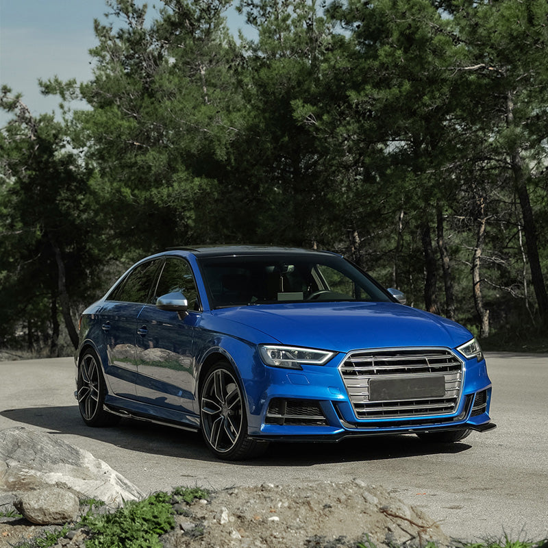 OneWay, Komplet bodykit, Blank sort, passer til Audi S3 8V Sedan (2016-2020)