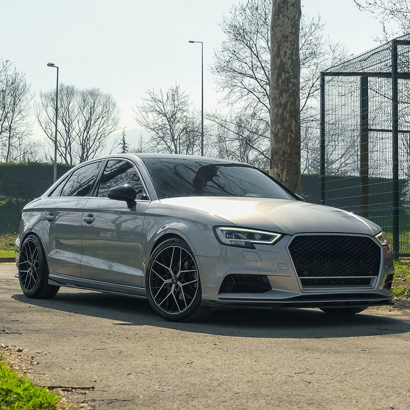 OneWay, Komplet bodykit, Gloss sort, passer til Audi A3 (8V) Sedan Facelift (2016-2020)