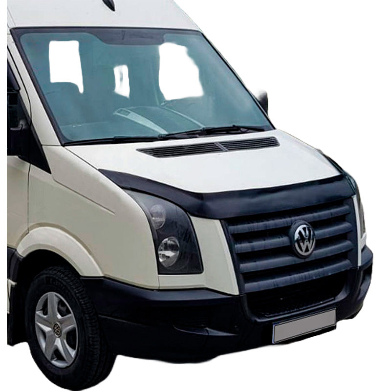 OneWay, Motorhjelm beskyttelse, Glossy sort, Passer til Volkswagen Crafter MK1 & MK1 Facelift (2006-2016)