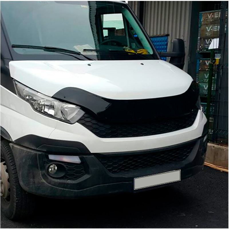 OneWay, Stødsikring til motorhjelm, Glanssort, Passer til Iveco Daily 3. generation (2014-), 'Skaderesistent'