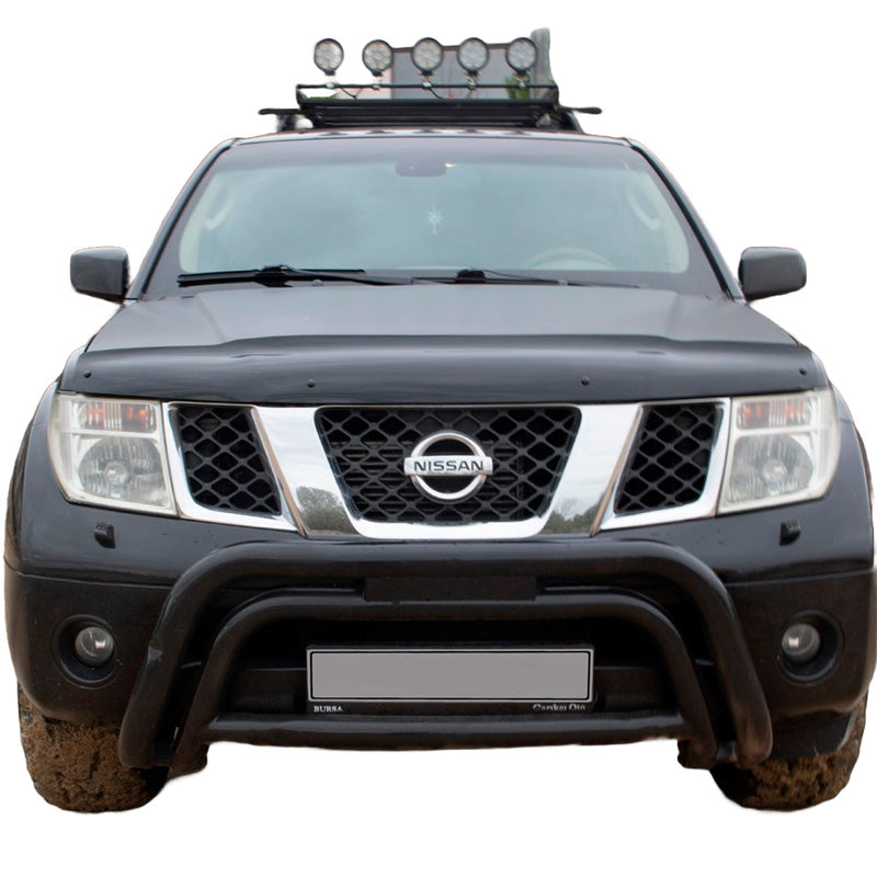 OneWay, Motorhjelmsbeskytter, Blank Sort, Passer til Nissan Navara D40 2005-2010