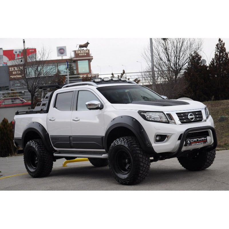 OneWay, Fender Flares sæt, Mat sort, Passer til Nissan Navara NP300 (D23) 2014-2017, 4 dele
