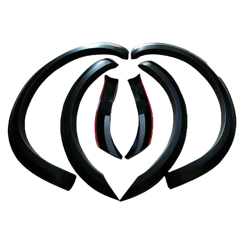 OneWay, Fender Flares sæt, Mat Sort, Passer til Ford Ranger T6/T7 2012-2019, 6-delt sæt
