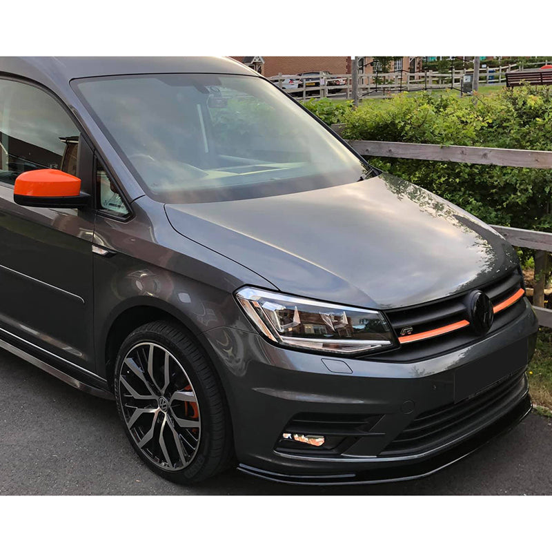OneWay, Frontspoiler, Glossy Sort, Passer til Volkswagen Caddy MK4 2015-2020