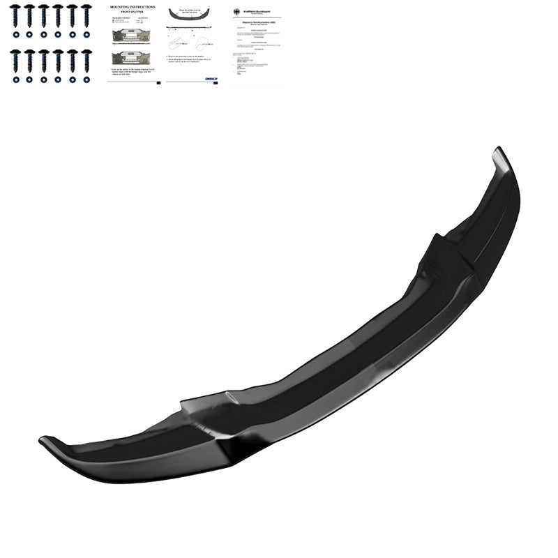 OneWay, Frontspoiler, Glossy sort, Passer til BMW X6 F16 M-Pack (2014-2019)