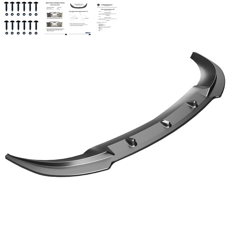 OneWay, Frontspoiler, Glossy Sort, Passer til Mercedes Sprinter W907 (2018-), Version 2