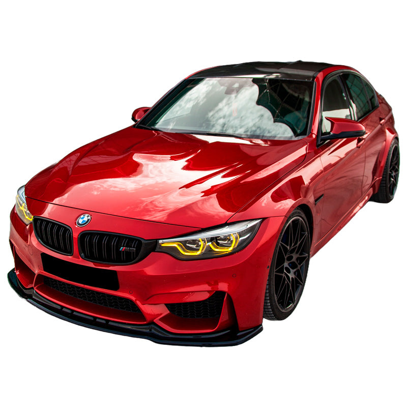 OneWay, Frontspoiler, Glossy sort, Passer til BMW M3 F80 2014-2018