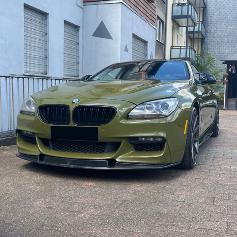 OneWay, Frontspoiler, Glossy sort, Passer til BMW 6-Series F06/F12/F13 Facelift M-Pack 2013-2018