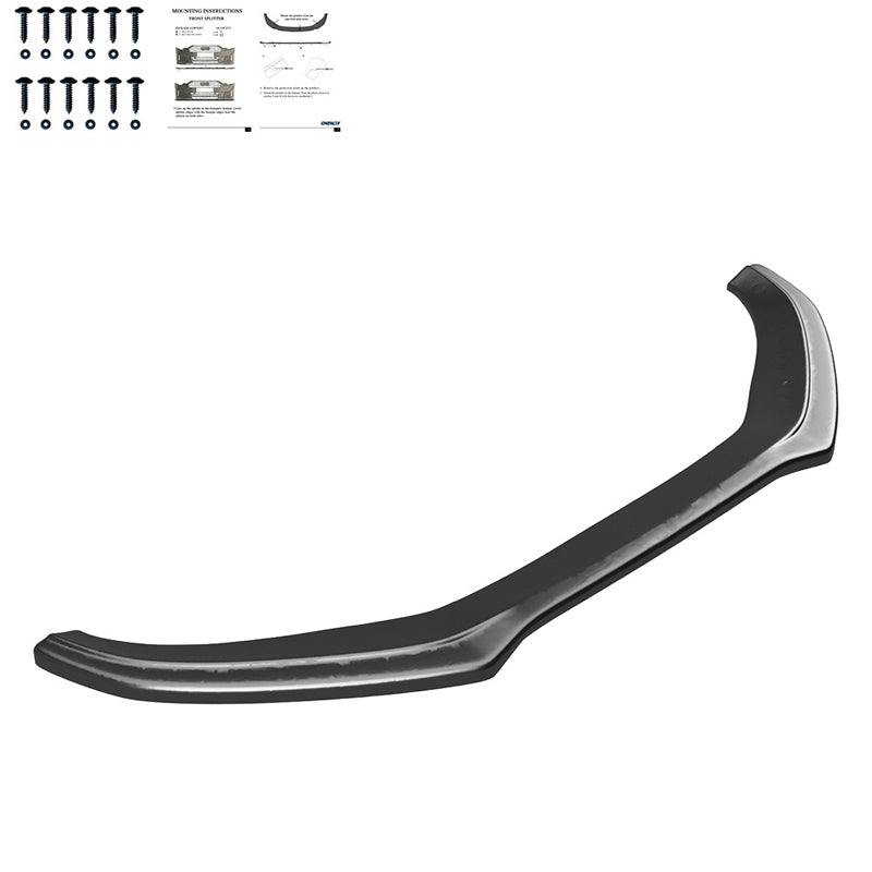 OneWay, Frontspoiler, Glossy sort, Passer til Audi A4 S-Line/S4 B8 Facelift (2012-2015)