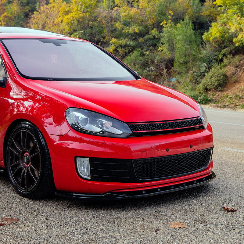OneWay, Frontspoiler, Gloss black, passer til Volkswagen Golf VI GTi/GTD (2008-2012)