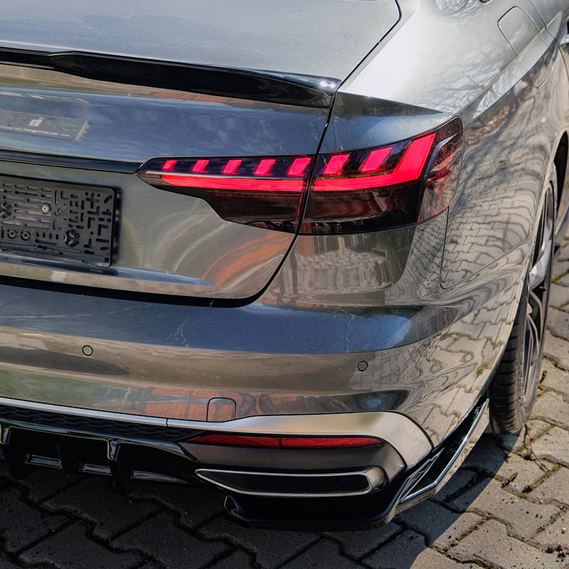 OneWay, Underlæbe, blank sort, passer til Audi A4 (B9) Sedan/Avant S4/S-Line Facelift (2019-2024)