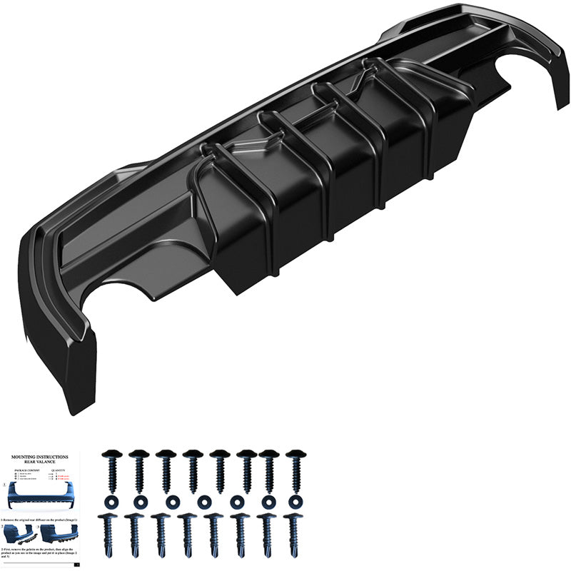 OneWay, Underlæbe, blank sort, passer til BMW 1-Serie F40 M-Pack/M135i (2019-)