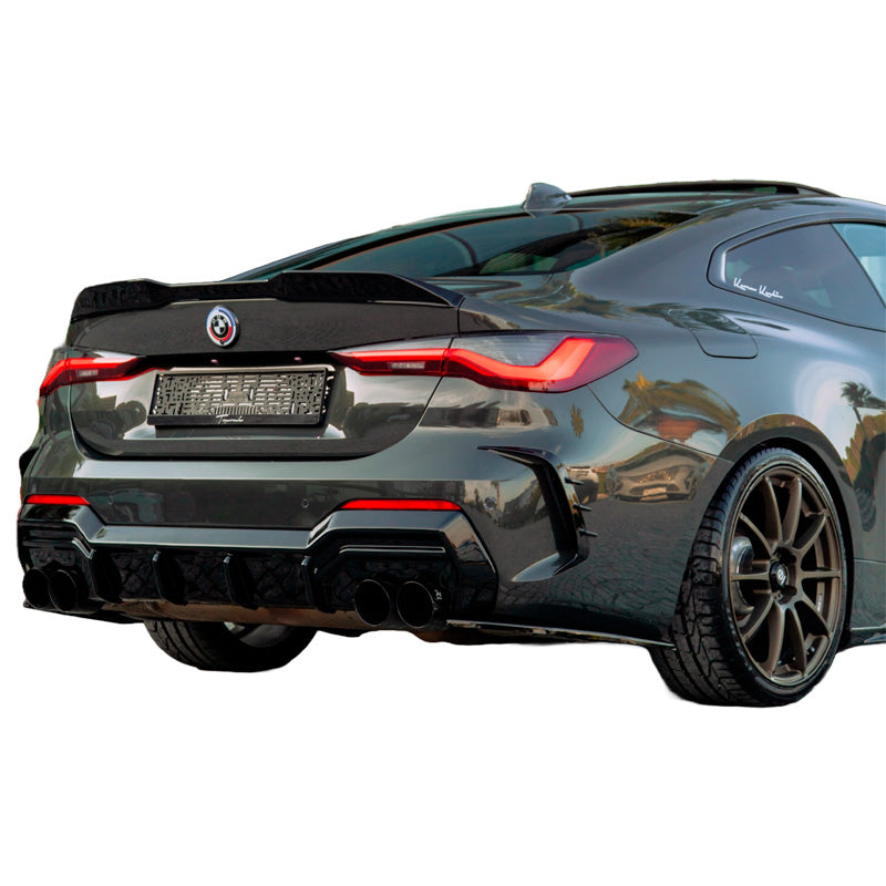 OneWay, Bagkofanger diffuser, Blank sort, Passer til BMW 4-Series G22/G23 Coupe/Convertible M-Pack/M440i 2020-2024