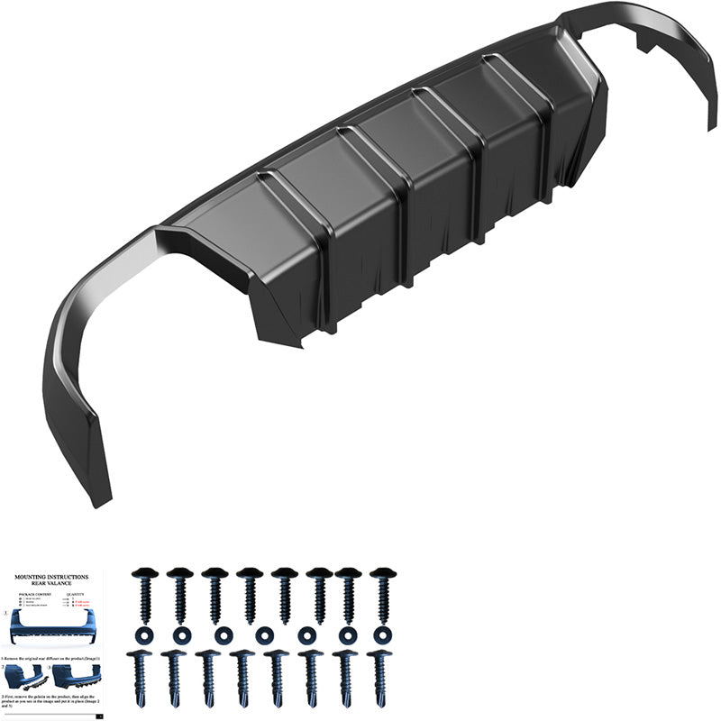 OneWay, Underlæbe, blank sort, passer til BMW 4-Serie G26 M-Pack/M440i (2021-)