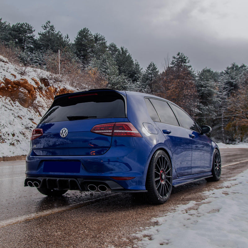 OneWay, Tagspoiler Cap, Glossy Sort, Passer til Volkswagen Golf VII (7&7.5) HB GTi/GTD/R/R Line 2013-2020, Version 2