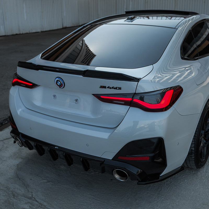 OneWay, Bagagerumsspoiler, Glossy Sort, Passer til BMW i4 G26 M-Pack / 4-Series G26 M-Pack/M440i 2021-