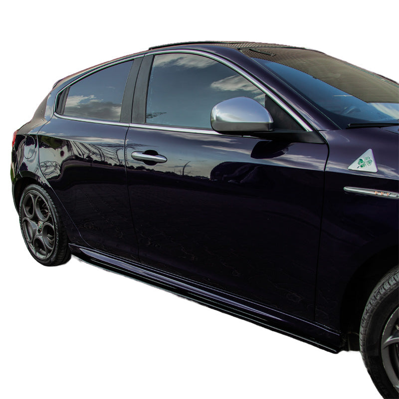 OneWay, Sideskørtesæt, Glansfuld Sort, Passer til Alfa Romeo Giulietta Sport 2010-2020, 2-dele