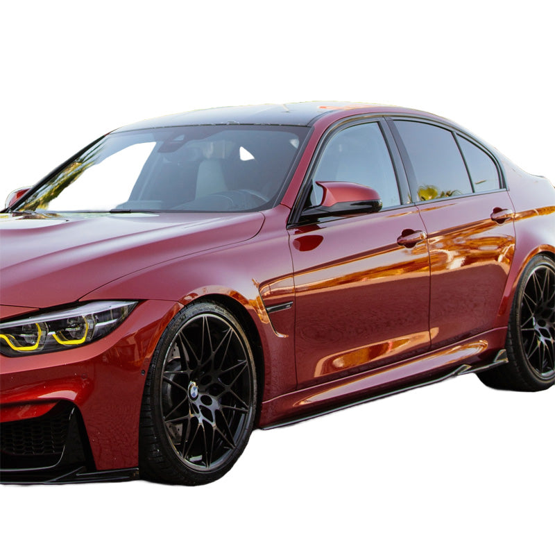 OneWay, Sideskørter, Glans Sort, Passer til BMW M3 F80 (2014-2018) – 2-delt sæt