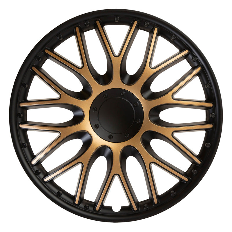 J-Tec, Hjulkapsler, 4stk, Orden 15-tommer black/gold
