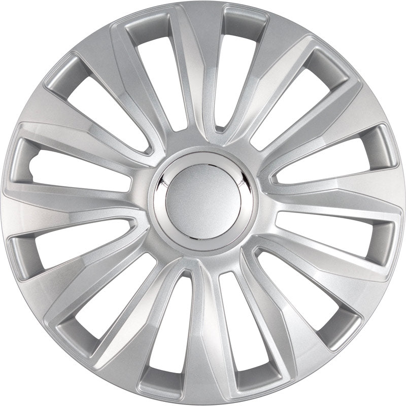 AutoStyle, Hjulkapsler, 4stk, Avalone Pro 14-tommer silver + chrome ring