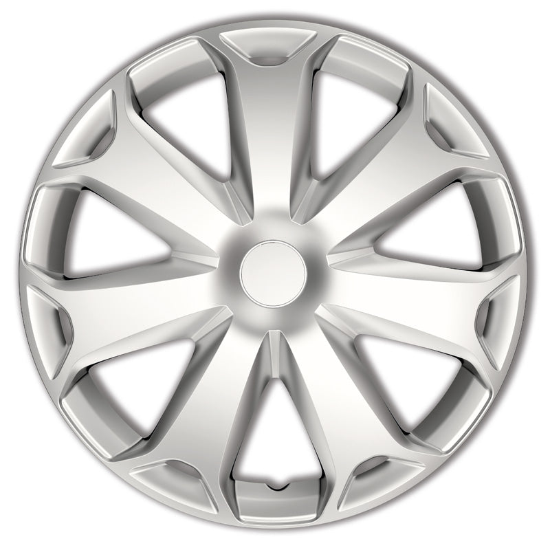 AutoStyle, Hjulkapsler, 4stk, Mega 14-tommer silver