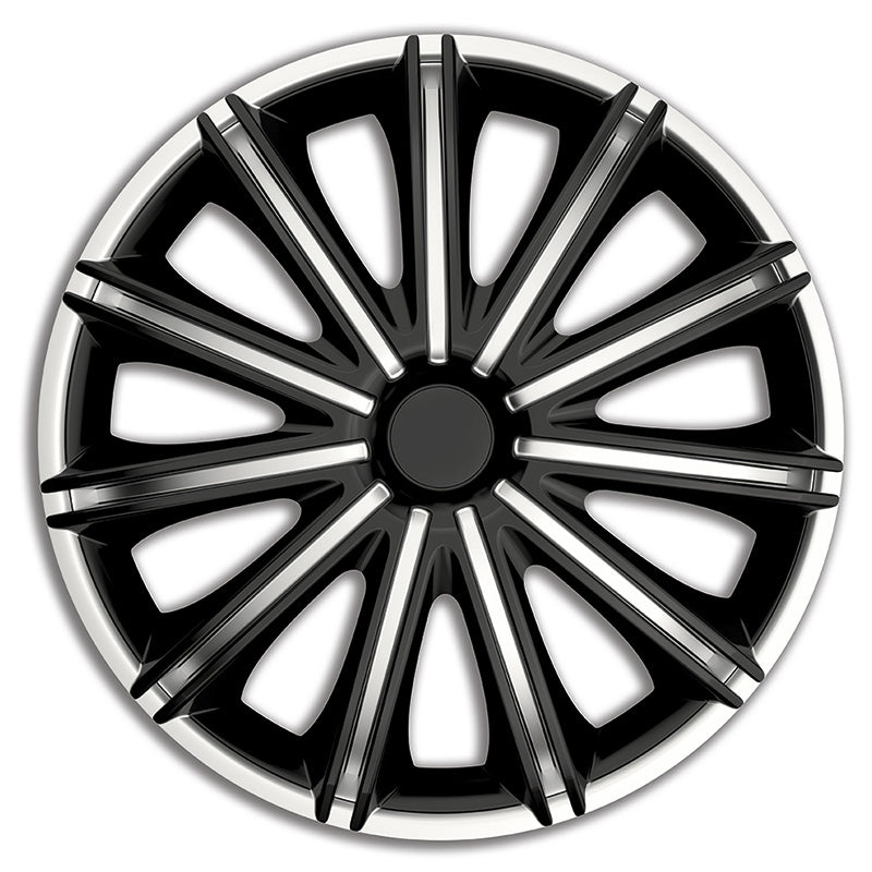 AutoStyle, Hjulkapsler, 4stk, Nero 16-tommer silver/black