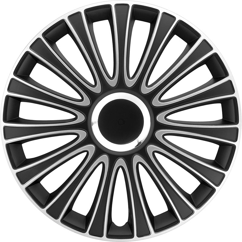AutoStyle, Hjulkapsler, 4stk, LeMans 14-tommer black/silver