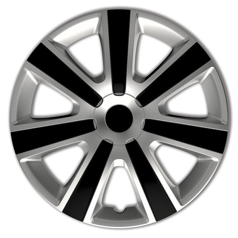 AutoStyle, Hjulkapsler, 4stk, VR 16-tommer silver/black