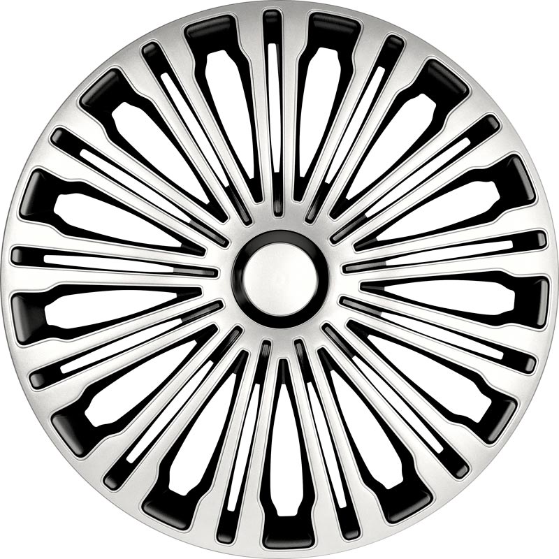 AutoStyle, Hjulkapsler, 4stk, Volante 14-tommer silver/black