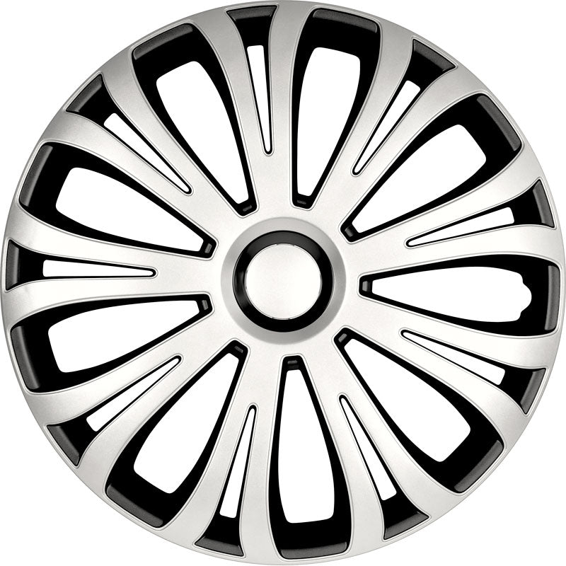 AutoStyle, Hjulkapsler, 4stk, Avera 14-tommer silver/black