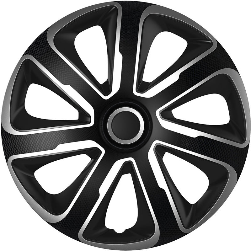 AutoStyle, Hjulkapsler, 4stk, Livorno 14-tommer silver/black carbon-look