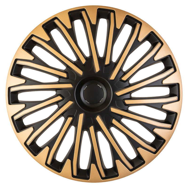 AutoStyle, Hjulkapsler, 4stk, Soho 14-tommer black/gold