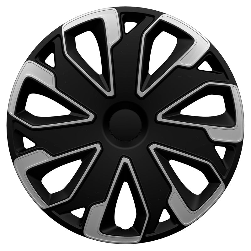 AutoStyle, Hjulkapsler, 4stk, Ultimo 15-tommer silver/black