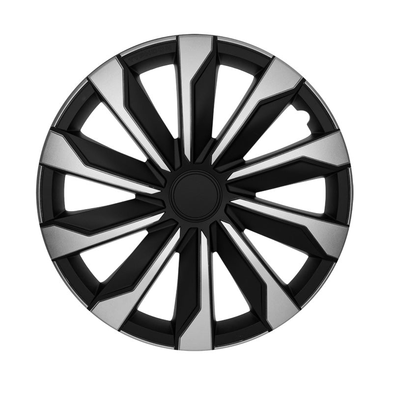AutoStyle, Hjulkapsler, 4stk, Typhoon 15-tommer silver/black
