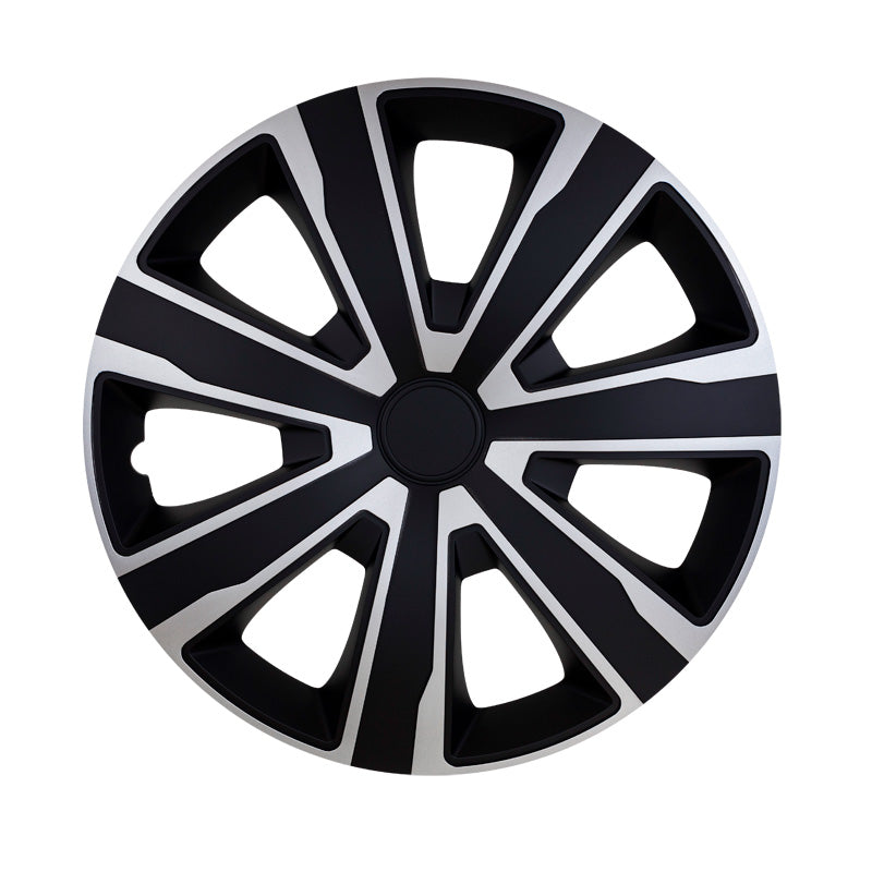 AutoStyle, Hjulkapsler, 4stk, Tenzo 14-tommer silver/black
