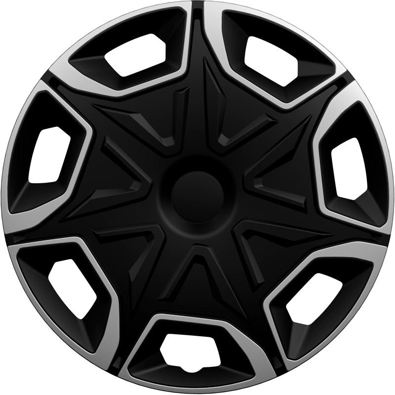 AutoStyle, Hjulkapsel, Blade 15-inch, Sølv/Sort, Sæt af 4