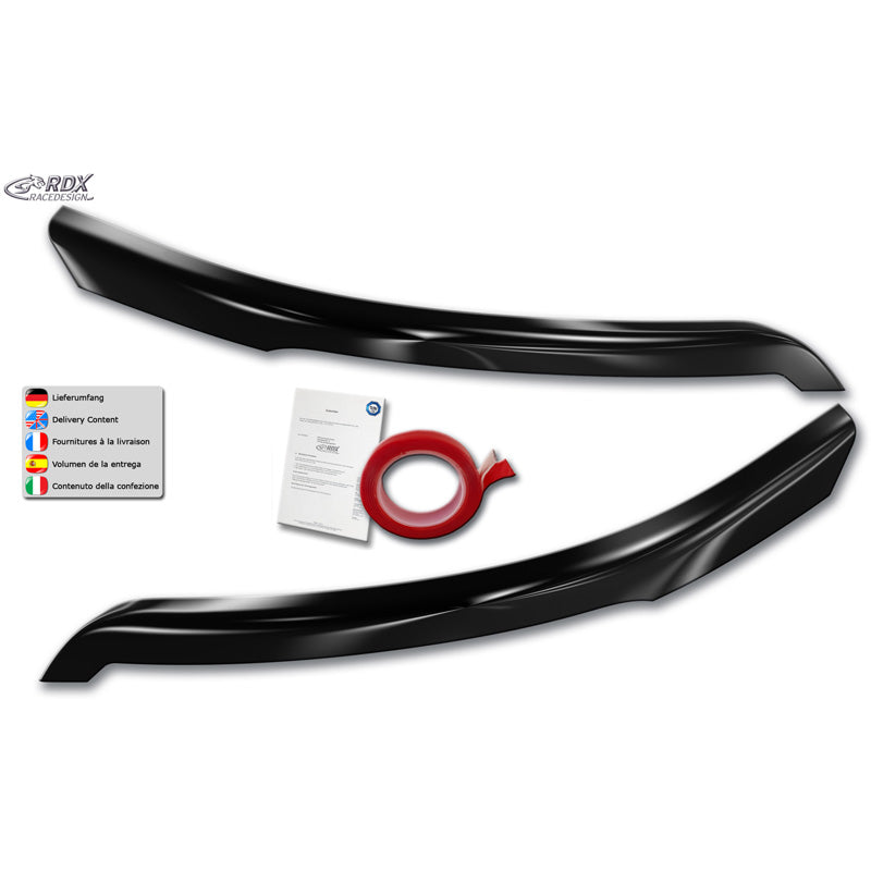 RDX, Øjenskygger, Blank Sort, passer til Ford Transit (Xenon og Halogen forlygter) (2014-)