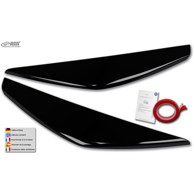 RDX, Øjenskygge, ABS Gloss Black, passer til Ford Kuga II (DM2) Facelift (2016-2019)