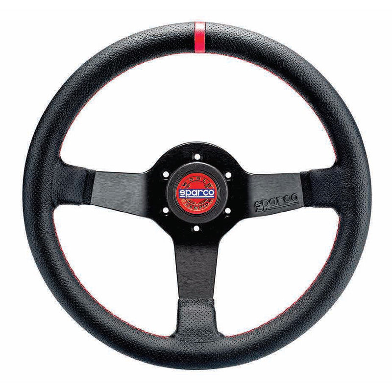 Sparco, Universal Lenkrad Champion - Schwarz Leder - Durchmesser 330mm