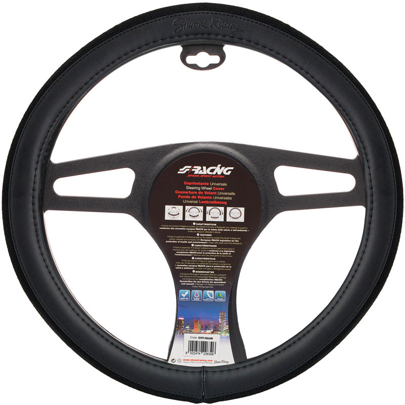 Simoni Racing, Ratmuffe, Sort Ecolæder/Bomuld, 37-39 cm