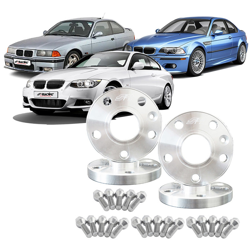 Simoni Racing, Spacer Kit, Aluminium, 2x16mm(FA) og 2x18mm(RA), inklusive hjulbolte, passer til BMW forskellige