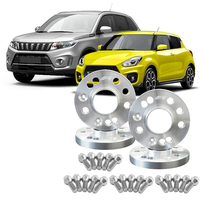 Simoni Racing, Spacer Kit, Aluminium, 2x16mm(FA) - 2x20mm(RA) inkl. bolte, passer til Suzuki, Nav 60,1mm