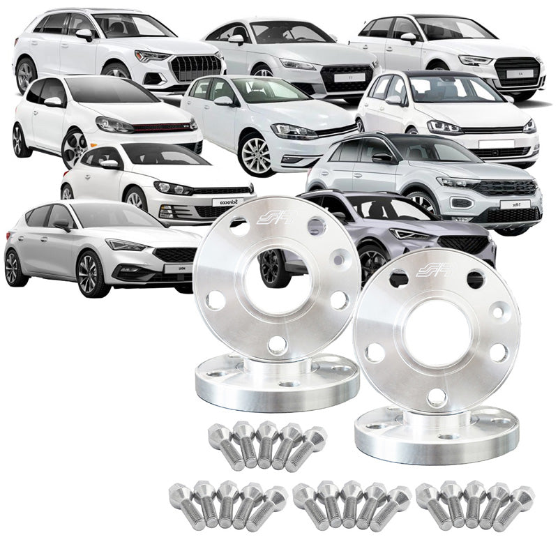 Simoni Racing, Spacer Kit, Aluminium - 2x15mm(FA) - 2x20mm(RA), passer til Audi, VW, Seat, Cupra