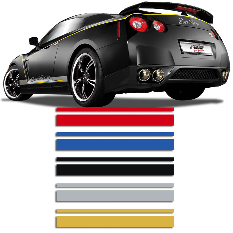 AutoStyle, Universal Selvklæbende Pinstripe - Guld - 2+3mm x 975cm
