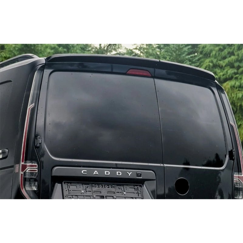 AutoStyle, Tagspoiler, ABS Blank Sort, passer til Volkswagen Caddy V Box/MPV (2020-), med 2 bagdøre
